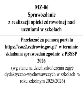 Rozpoczęcie okresu sprawozdawczego druku MZ-06